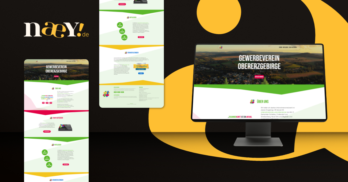 Webseitenerstellung für den Gewerbeverein Obererzgebirge
